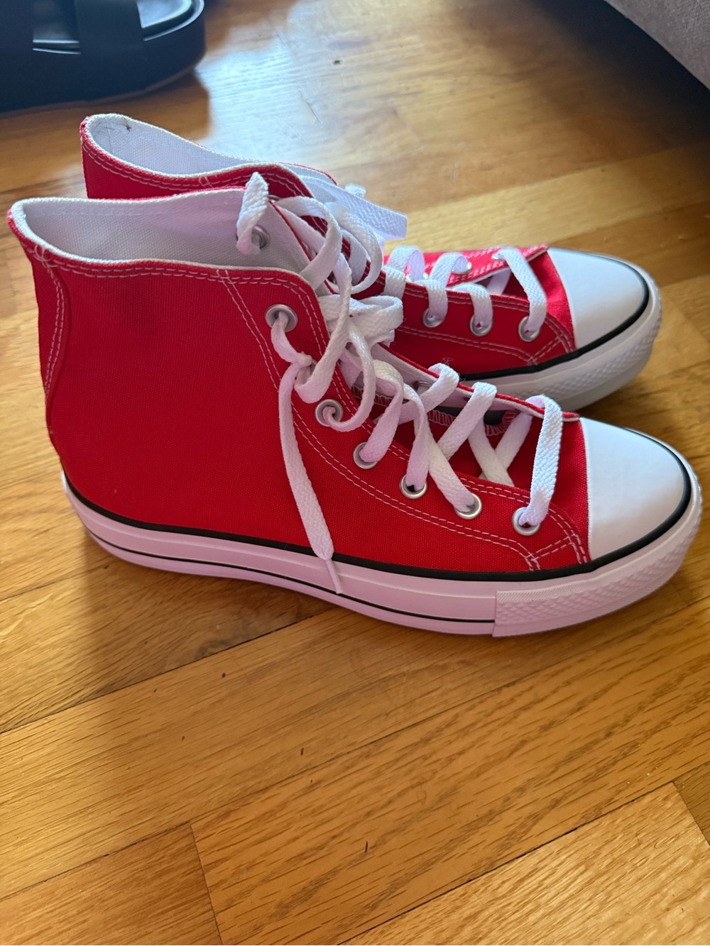 NWOT Women’s Converse High-Top Canvas Sneakers - Red
